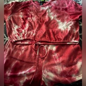 Girls| Red Tye Dye Adjustable Two Piece